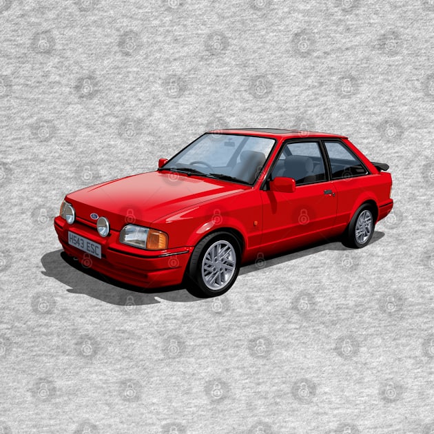 Ford Escort XR3i Mk4 in Radiant Red by candcretro